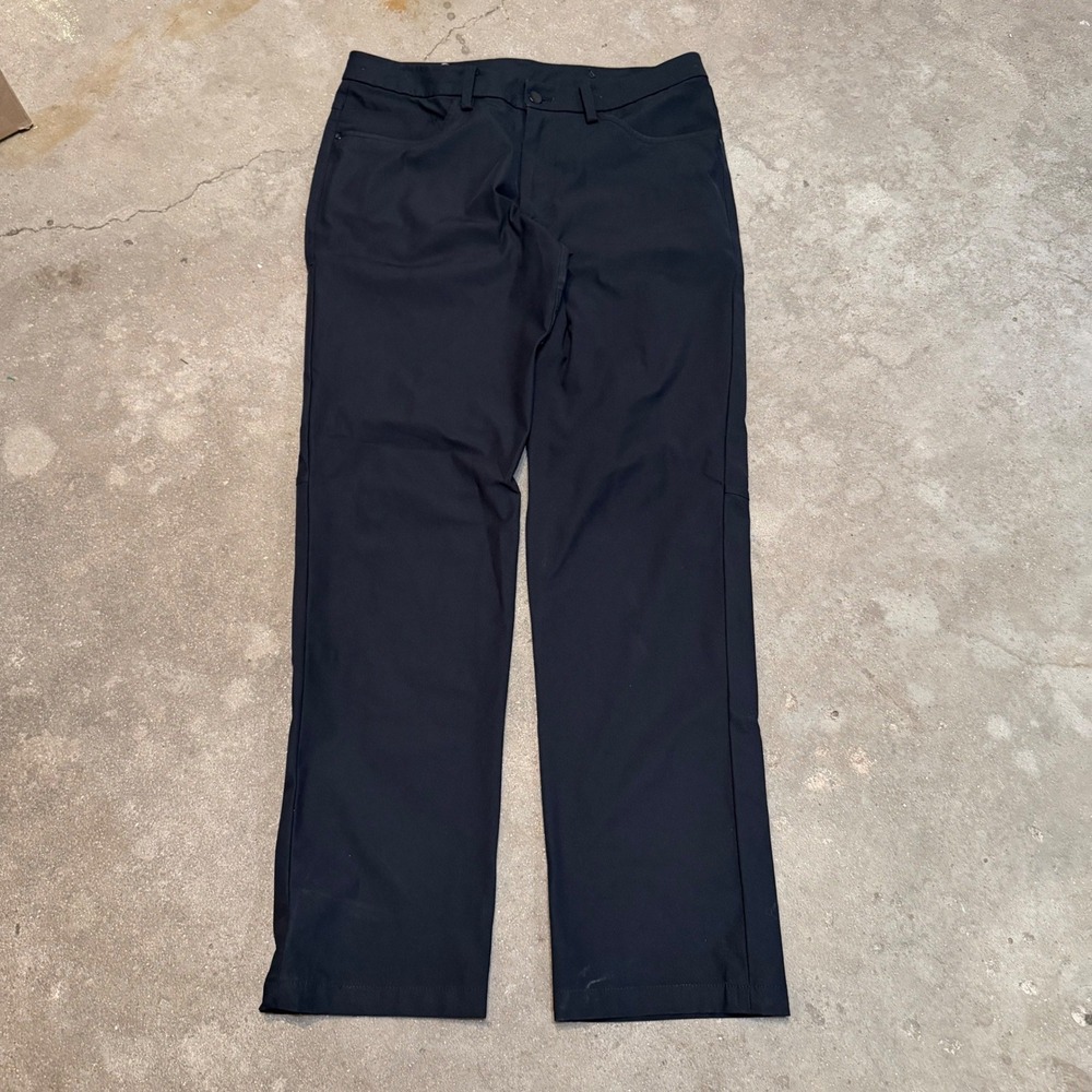 Lululemon ABC Pant Men 32 Black Classic Fit Warpstreme Trousers